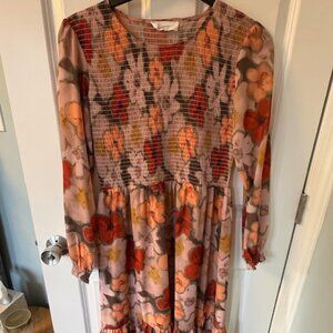 Floral long sleeved maxi dress, Mad About Style x The Jilly Box, Size Medium